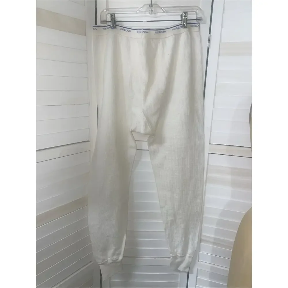 NWOT Fruit Of The Loom Thermal Crew Long Sleeve Shirt & Pants Long Johns Sz LRG